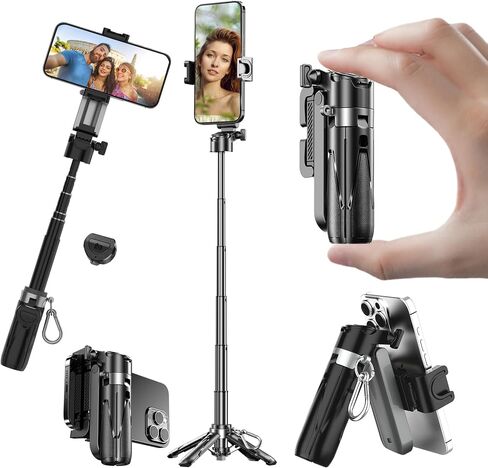 Mini Selfie Stick Tripod Stand with Bluetooth Remote in Kuwait