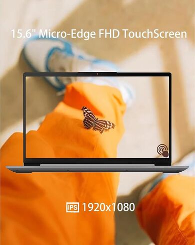 Lenovo Ideapad 3i 15.6" Full HD (1920 x 1080) Touch Laptop, Intel Quad Processor, 20GB RAM & 512GB SSD Storage, Intel Iris X Graphics, Bluetooth, Backlit Keyboard, Finger Reader, Win11, Arctic Grey in Kuwait