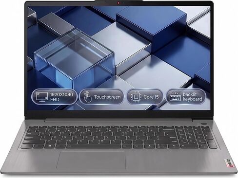 Lenovo Ideapad 3i 15.6" Full HD (1920 x 1080) Touch Laptop, Intel Quad Processor, 20GB RAM & 512GB SSD Storage, Intel Iris X Graphics, Bluetooth, Backlit Keyboard, Finger Reader, Win11, Arctic Grey in Kuwait