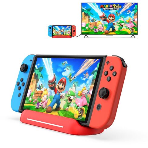 5 in 1 Switch Dock for Nintendo Switch 1& OLED TV Adapter Switch Docking Station with HDMI USB 3.0 Port Type C Charging Type C Connectors Travel Switch Base Portable USB C Hub Stand in Kuwait