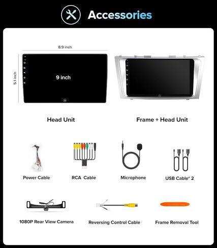 9" Linux Carplay Radio Upgrade for Toyota Camry 07-11 (Non-JBL) in Kuwait