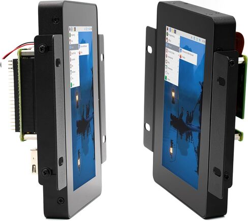 KKSB Panel Mount Case for Raspberry Pi 5 & Official Touch Display 2 – Aluminum & Steel Enclosure (5" Display) in Kuwait