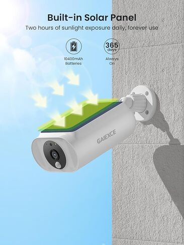 2K 4MP Solar Security Cameras Wireless Outdoor 4 Cam Kit Expadable to 10H, No Subscription Cameras, 64G Local Storage, 2.4G &5G WiFi, Waterproof, Color Night Vision Two-Way Audio, Cloud/SD Storage in Kuwait