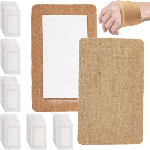 30 Pcs Extra Large Bandaids 5 X 3, Flexible Long Bandaids, Sterile Fabric Bandage, Large Bandages for Wounds, Large Adhesive Bandages with Non Stick Pad in Kuwait