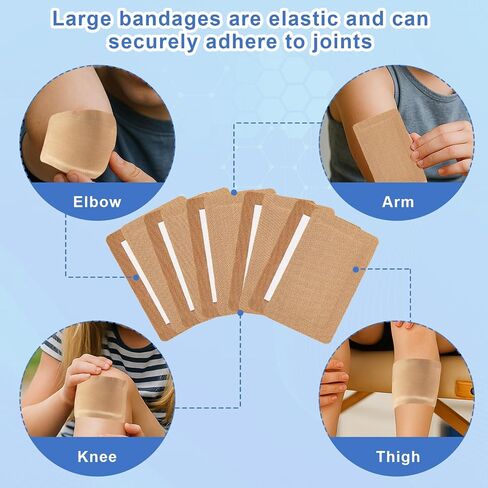30 Pcs Extra Large Bandaids 5 X 3, Flexible Long Bandaids, Sterile Fabric Bandage, Large Bandages for Wounds, Large Adhesive Bandages with Non Stick Pad in Kuwait