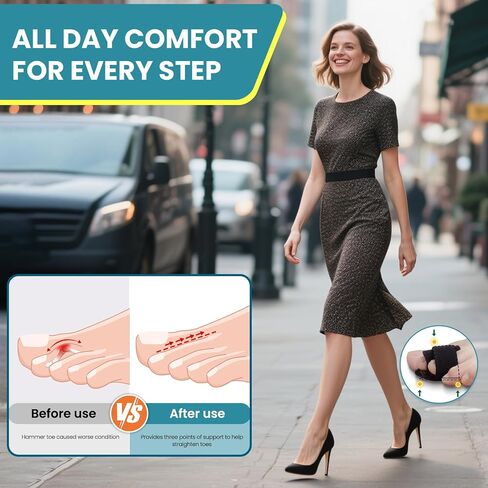 Hammer Toe Straightener - 4 PCS Non-Slip Toe Splints Wraps in Saudi Arabia