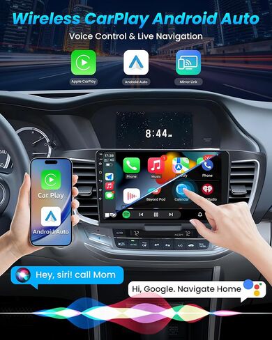 [8Core 4G+64G] Car Radio for Honda Accord 9th EX-L 2013 2014 2015: 10.1" 1280 * 800 Touchscreen Stereo with Wireless CarPlay Android Auto 5G WiFi GPS Bluetooth FM AM RDS SWC Backup Camera in Kuwait