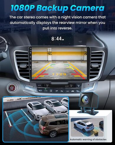 [8Core 4G+64G] Car Radio for Honda Accord 9th EX-L 2013 2014 2015: 10.1" 1280 * 800 Touchscreen Stereo with Wireless CarPlay Android Auto 5G WiFi GPS Bluetooth FM AM RDS SWC Backup Camera in Kuwait