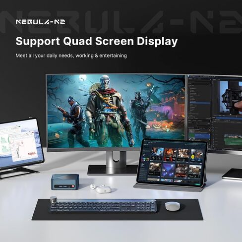 N2 Pro 8K USB4 Mini PC Ryzen 7 6800H, Radeon 680M Graphics, 32GB DDR5 RAM 512GB NVMe SSD Mini Computers, 2.5G LAN, Wi-Fi 6E/BT 5.2(AX210), HDMI/USB-C/4K Quad Display, Office/Home/Business in Kuwait