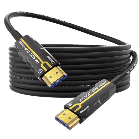 Plenum Rated HDMI 2.1 Cable(CMP) 30FT 8K - Fiber Optic, High Speed 48Gbps in Kuwait