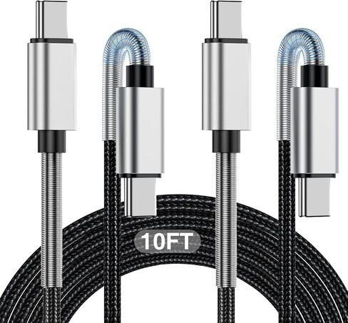Long USB C to Type C Charger Cable 10ft, 60W USB C to C Fast Charging Cord for Apple iPhone 17 Pro Max/17 Air/16 Pro Max/16 Pro/15 Plus/15 Pro/MacBook 2022/2021/2020/2019,iPad Pro/Mini/Samsung Galaxy in Kuwait