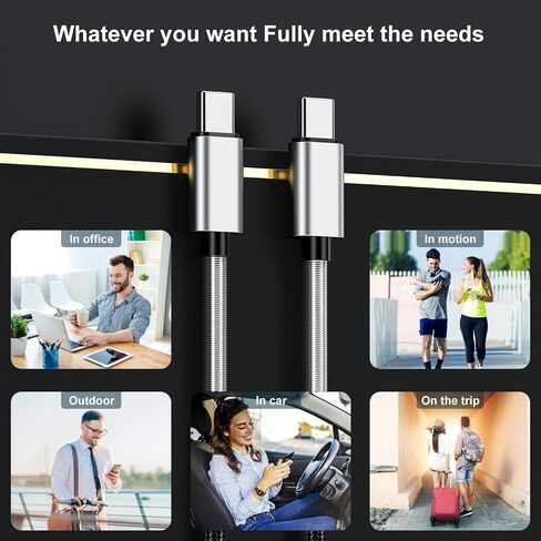 Long USB C to Type C Charger Cable 10ft, 60W USB C to C Fast Charging Cord for Apple iPhone 17 Pro Max/17 Air/16 Pro Max/16 Pro/15 Plus/15 Pro/MacBook 2022/2021/2020/2019,iPad Pro/Mini/Samsung Galaxy in Kuwait