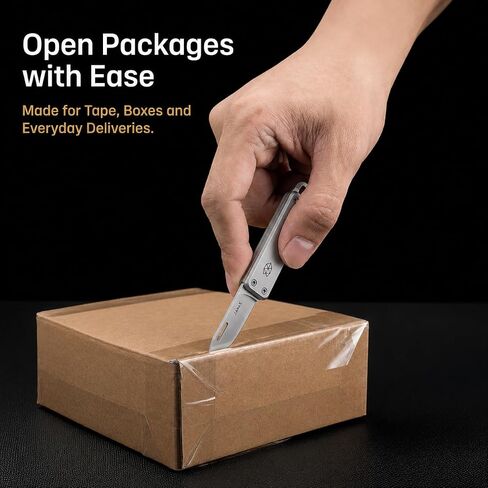 Mini EDC Folding Pocket Knife, Silver, Stainless Steel in Kuwait