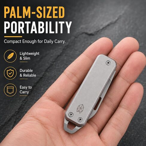 Mini EDC Folding Pocket Knife, Silver, Stainless Steel in Kuwait