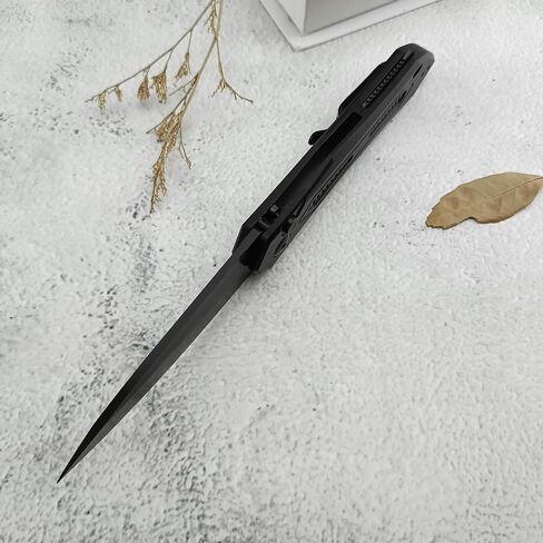 8.3'' Easy Opening Pocket Knife，Button Lock Folding Knives，3.54" D2 Black Blade，Aluminum Alloy Handles and Reversible Pocketclip,Camping EDC Tool for Men's Gifts in Kuwait
