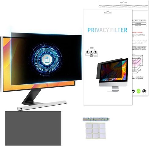 Anti Glare Privacy Filter, Privacy Screen Protector 11.6-27 Inch, Computer Screen Privacy Shield (Color : PET, Size : 18.5inch/41x23CM) in Kuwait