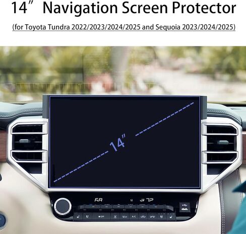 Tempered Glass Screen Protector [Anti-Glare & Fingerprint] For 2026 2025 2024-2022 Toyota Tundra & 2026 2025-2023 Sequoia 14 Inch Navigation Touchscreen Matte 9H Anti-Scratch Accessories in Kuwait