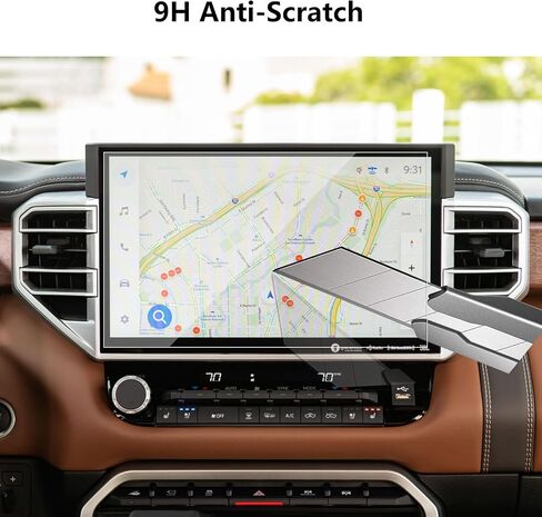 Tempered Glass Screen Protector [Anti-Glare & Fingerprint] For 2026 2025 2024-2022 Toyota Tundra & 2026 2025-2023 Sequoia 14 Inch Navigation Touchscreen Matte 9H Anti-Scratch Accessories in Kuwait