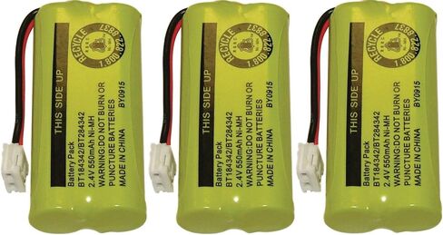 JustGreatDealz Battery BT8001 / BT8000 / BT8300 / BT18433 / BT28433 / BT184342 / BT284342 / 89-1335-00/89-1344-01 / BATT-6010 / CPH-515D Compatible with AT&T Cordless Telephones (2-Pack) in Kuwait