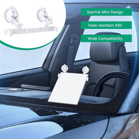 Mini Car Mount for Starlink - Dashboard/Windshield Suction Mount for Mini Internet Kit, Secure Mounting Kit for Most Vehicles and Ensures Stable Driving and Satellite Signal in Kuwait