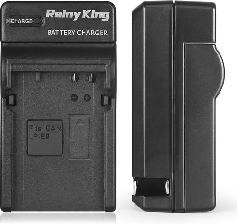 LP-E8 Battery Charger for Canon EOS Rebel T2i, T3i, T4i, T5i, EOS 550D, 600D, 650D, 700D, Kiss X4, X5, X6i, X7i Cameras, Replacement for Canon LC-E8, LC-E8C, LC-E8E in Kuwait