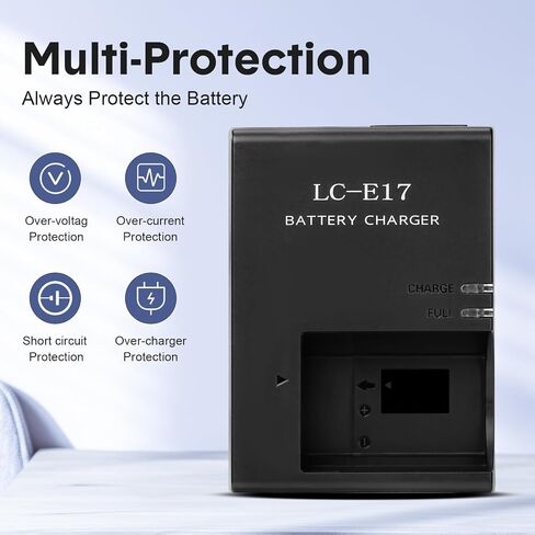 LC-E17 LP-E17 LC-E17E Battery Charger for Canon EOS R8 R10 R50 R100 Rebel T8i T7i T6i T6s SL3 SL2 77D 750D 760D 200D 8000D 800D M6 M5 M3 Kiss X8i DSLR Cameras in Kuwait