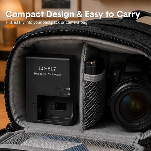 LC-E17 LP-E17 LC-E17E Battery Charger for Canon EOS R8 R10 R50 R100 Rebel T8i T7i T6i T6s SL3 SL2 77D 750D 760D 200D 8000D 800D M6 M5 M3 Kiss X8i DSLR Cameras in Kuwait