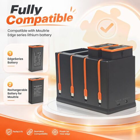 Upgraded 4-Slot Charging Station for Moultrie Edge Series Battery in Kuwait