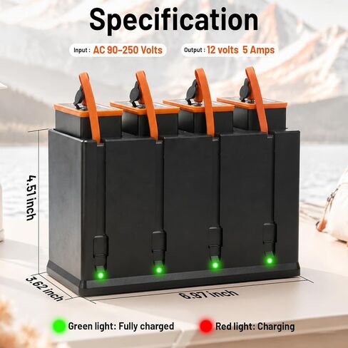 Upgraded 4-Slot Charging Station for Moultrie Edge Series Battery in Kuwait