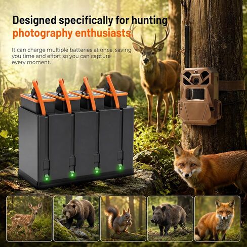 Upgraded 4-Slot Charging Station for Moultrie Edge Series Battery in Kuwait