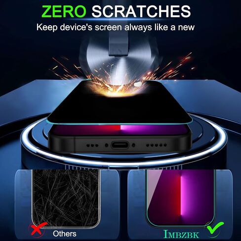 IMBZBK Privacy Screen Protector for iPhone 13 Pro, Tempered Glass, 3+3 Pack in Kuwait