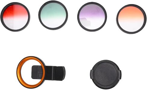 52mm Phone Camera Lens Filter Kit, HD Circular Polarizer with Graduated Color Filter for Smartphone Landscape Photography in Kuwait