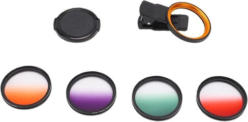 52mm Phone Camera Lens Filter Kit, HD Circular Polarizer with Graduated Color Filter for Smartphone Landscape Photography in Kuwait