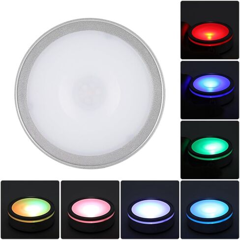 LED Crystal Light Base, Colorful Flashing Touch Switch, USB Dual Use for Crystal Ball, Art Glass Jewelry 1.1x3.1 Inch in Kuwait