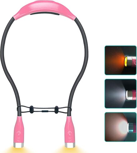 Kavolet 800mAh Battery LED Neck Light Adjustable Reading Lamp for Outdoor Activities Portable Design (Black) in Kuwait