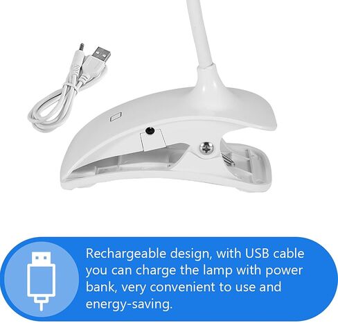 YWBL-WH LED Reading Light, USB Rechargeable, 22 LEDs, Flexible Neck Bed Lamp for Reading in Bedroom in Kuwait