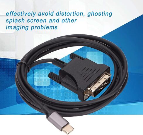 USB C 3.1 to DVI Cable Adapter High Speed Stable Type C to DVI Converter Cable for TV Smartphone Projector 190cm 74.8in ABS Material in Kuwait