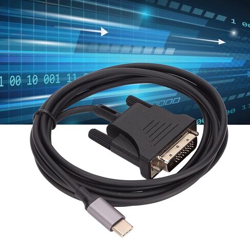 USB C 3.1 to DVI Cable Adapter High Speed Stable Type C to DVI Converter Cable for TV Smartphone Projector 190cm 74.8in ABS Material in Kuwait