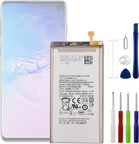 EB-BG973ABU 3.85V 3400mAh Battery, Compatible with Samsung Galaxy S10 Galaxy S10 X SM-G9730,Comes with a Battery Installation Tool in Kuwait
