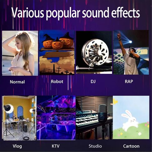 Portable Voice Changer Sound Card Set,16 Voice Mode, 8 Sound Effect in Kuwait