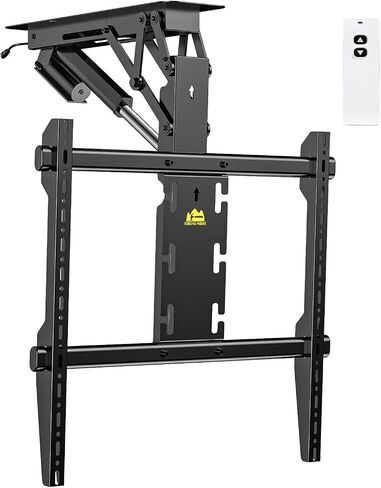 FORGING MOUNT Electric Ceiling TV Mount with Remote, Off-Center VESA Design for 37-86 inch TVs, Holds 110 lbs, VESA 600x600, Heavy Duty Motorized TV Ceiling Mount Flip Down Fits Flat & Pitched Roof in Kuwait