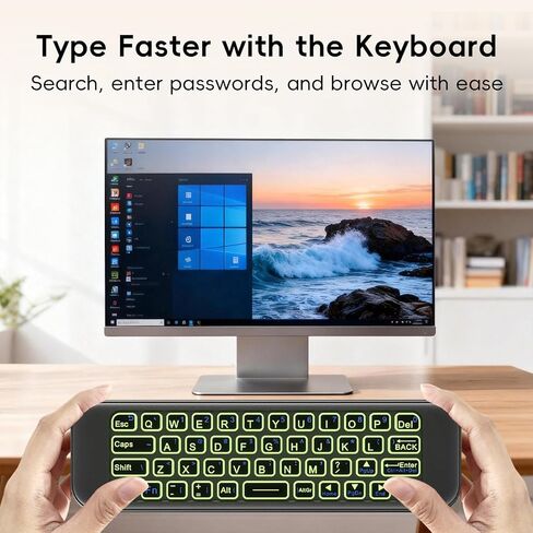 iPazzPort Mini Wireless Keyboard Remote, Bluetooth & 2.4G Air Mouse in Kuwait