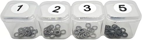 80PCS M3x5mm Steel Shim Set for AEGs Airsoft Gun Ver.2/3/7 Gearboxes （0.1mm 0.2mm 0.3mm 0.5mm ） Width in Saudi Arabia