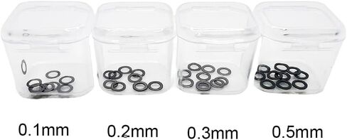 80PCS M3x5mm Steel Shim Set for AEGs Airsoft Gun Ver.2/3/7 Gearboxes （0.1mm 0.2mm 0.3mm 0.5mm ） Width in Saudi Arabia