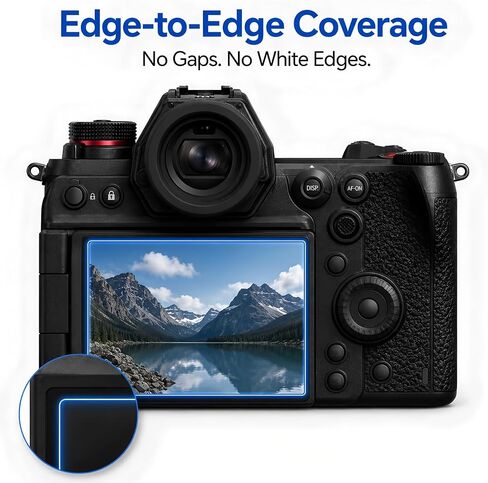 Model-Specific Custom Fit for Panasonic Lumix DC-GH5 GH5S GH5M2 GH5 II DC-S1H S1R Camera Screen Protector – 2-Pack, 9H Hardness Tempered Glass, Full-Screen Edge-to-Edge, Crystal Clear, Bubble-Free in Saudi Arabia