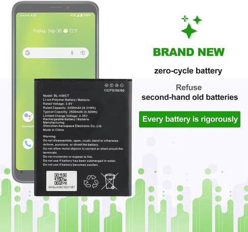 BL-A36CT Replacement Battery Compatible with Cricket Debut Smart SL101AE/Koobee K100 SL004T Comes with a Battery Installation Tool in Kuwait
