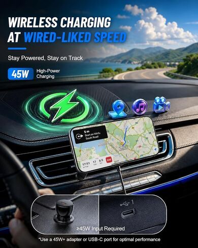 25W for MagSafe Car Charger Vent Mount Magnetic Phone Holder w/ 45W Charger in Kuwait