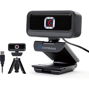 Webcam for PC, Computer Camera for Desktop, 1080P Webcam with Tripod,USB Web Cam, 2 Noise Reduction Mics, Built-in Privacy Cover,Plug&Play in Saudi Arabia
