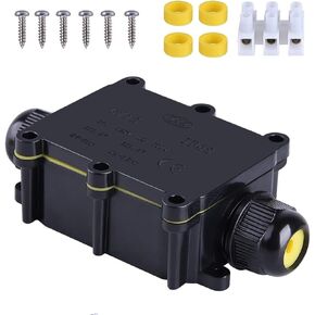 Junction Box Outdoor Waterproof IP68 2Way Plug Line M20 Coaxial Cable Connector Wire Range 5 to15mm Electrical External Power Cord Junction Boxes Protection Gland Electrical in Kuwait