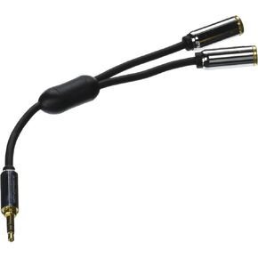 Monoprice 3.5mm Stereo Splitter - TRS Male to TRS Dual Female, Designed for Mobile, 0.5 Feet, Black in Kuwait